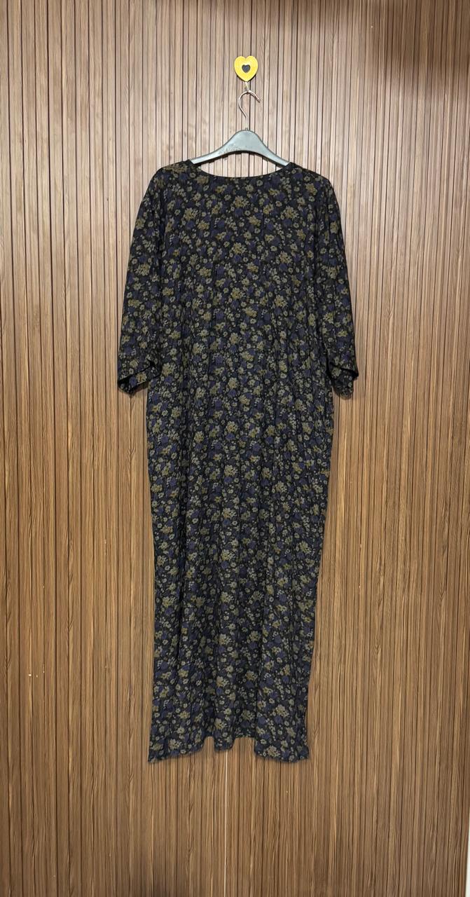Grey Floral Long Top