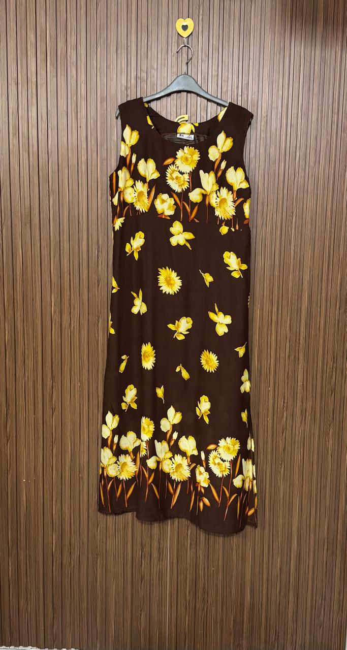 Brown Floral Long Top
