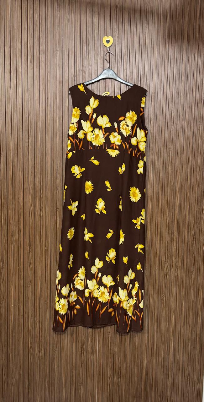 Brown Floral Long Top