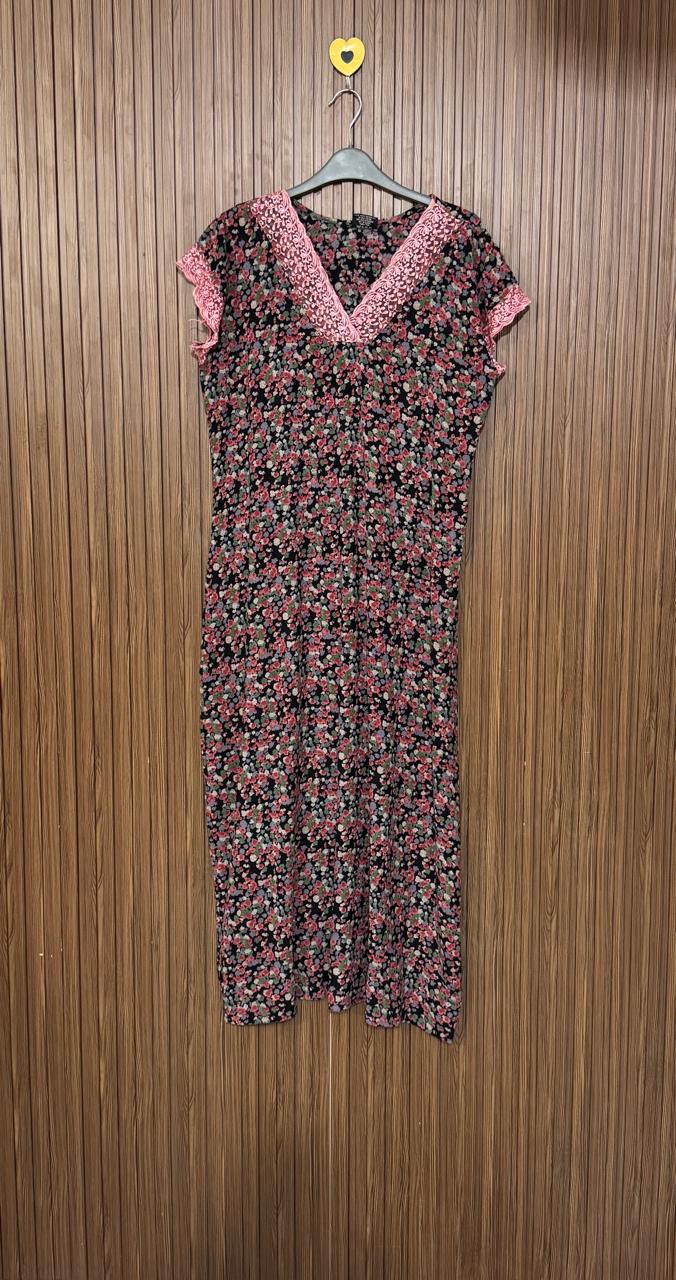 Lace Neck Long Top