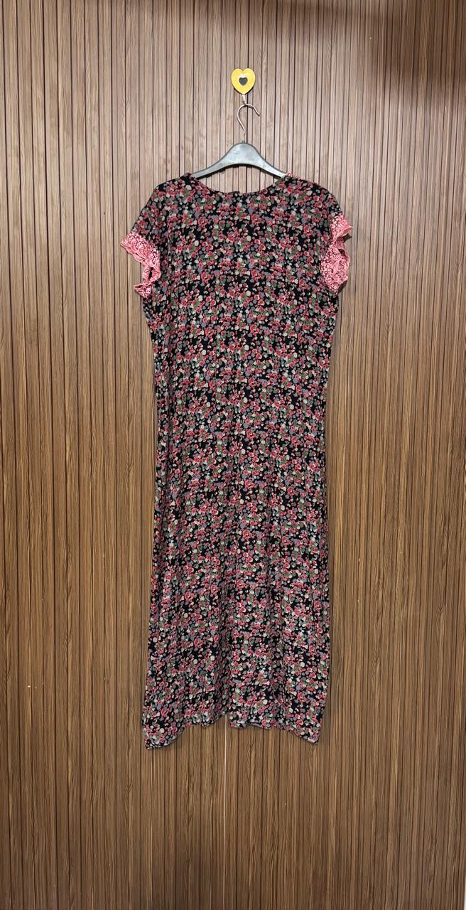 Lace Neck Long Top
