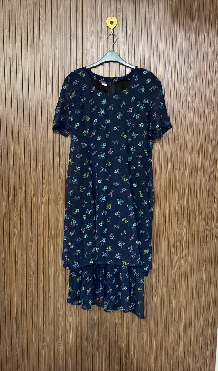Navy Layered Long Top