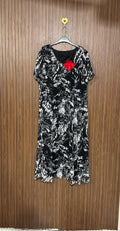 Black Abstract Long Top