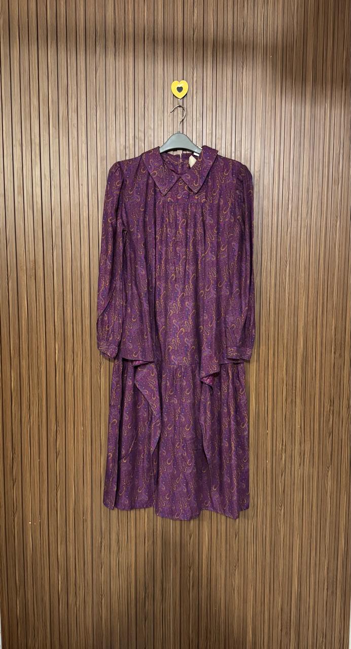 Purple Neck Long Top