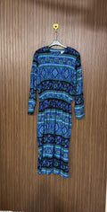 Blue Geometric Long Top