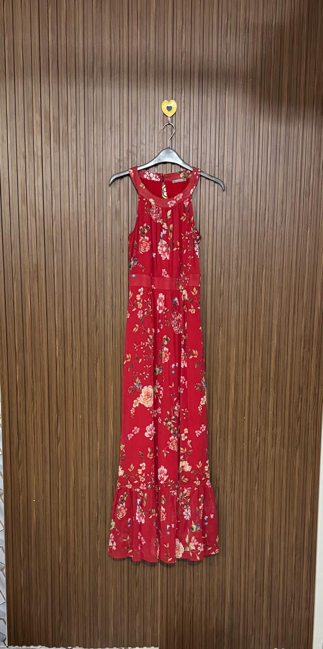 Red Sleeveless Long Top