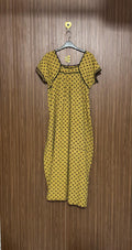 Mustard Printed Long Top