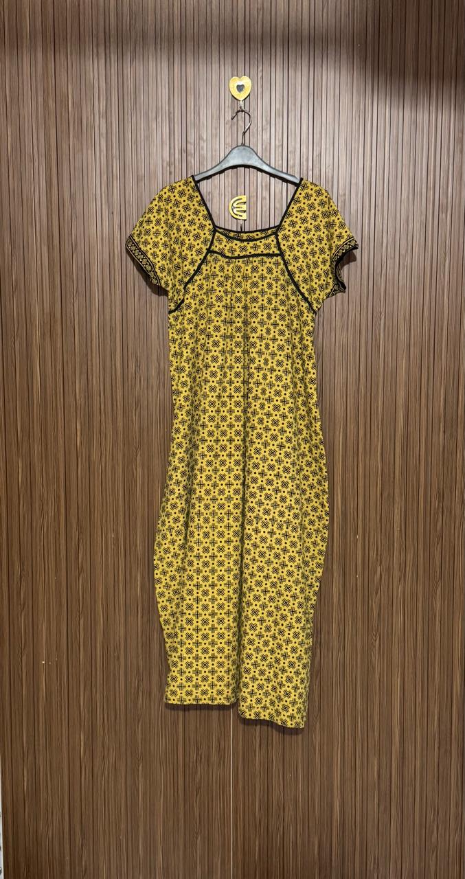 Mustard Printed Long Top
