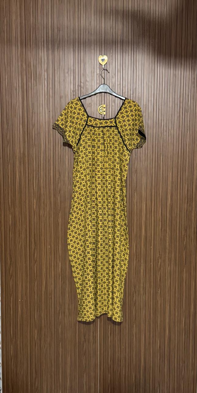 Mustard Printed Long Top