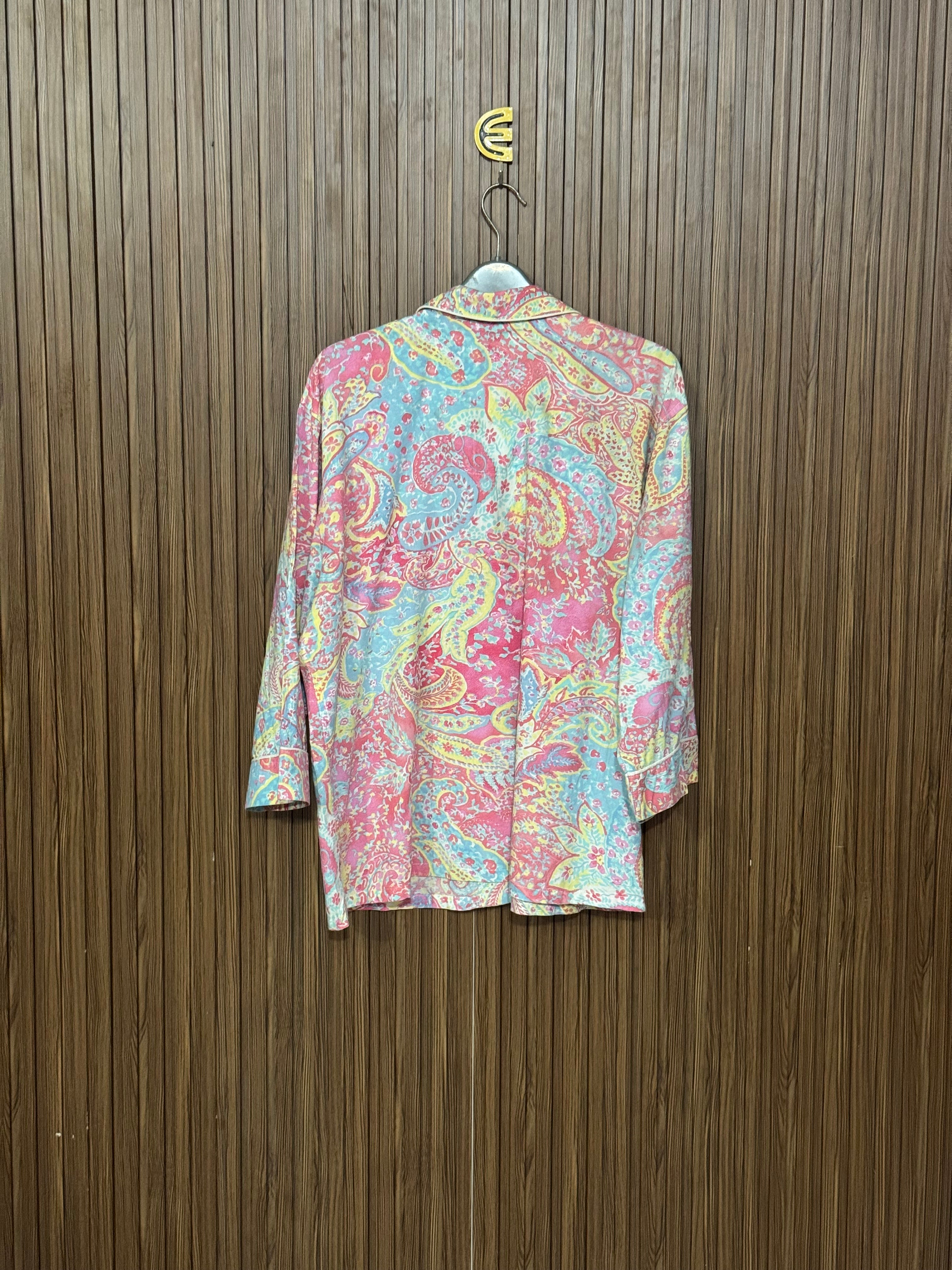 Chest 24 Length 26 Fabric Silk Multicolor Printed Top