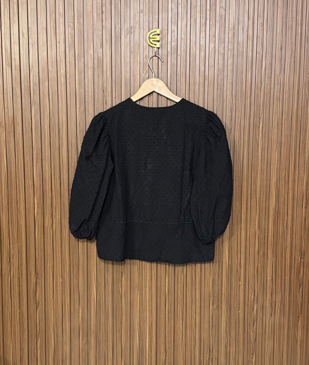 Chest 19 Length 20 Fabric Cotton Button Front Top