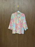 Chest 24 Length 26 Fabric Silk Multicolor Printed Top