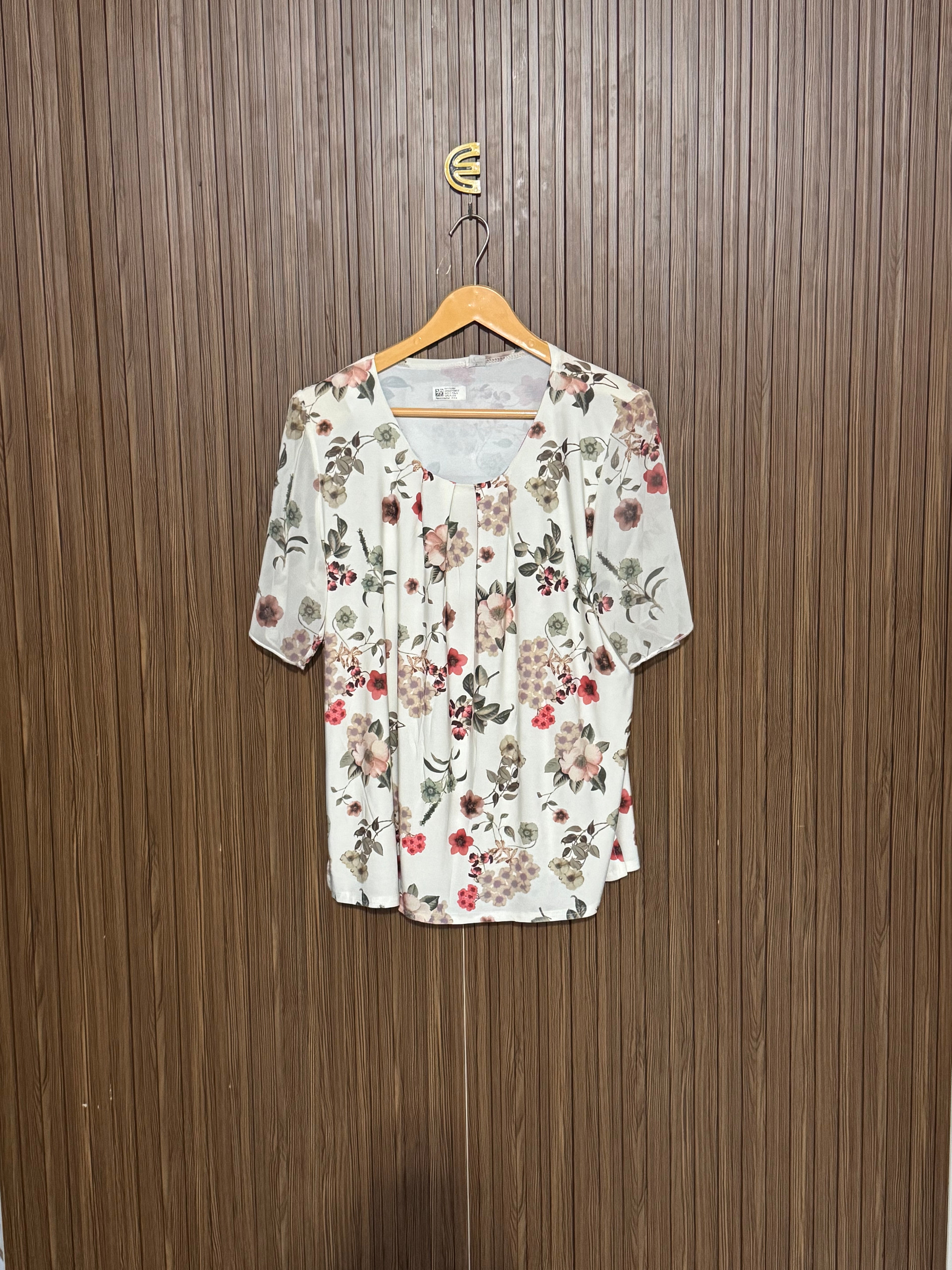 Chest 22 Length 26 fabric silk Easy Half Sleeve