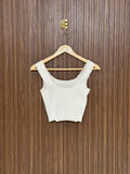 Chest 13 Length 14 Fabric Elastic Opal Charm Crop