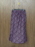 Black Floral Printed Flared Skirt