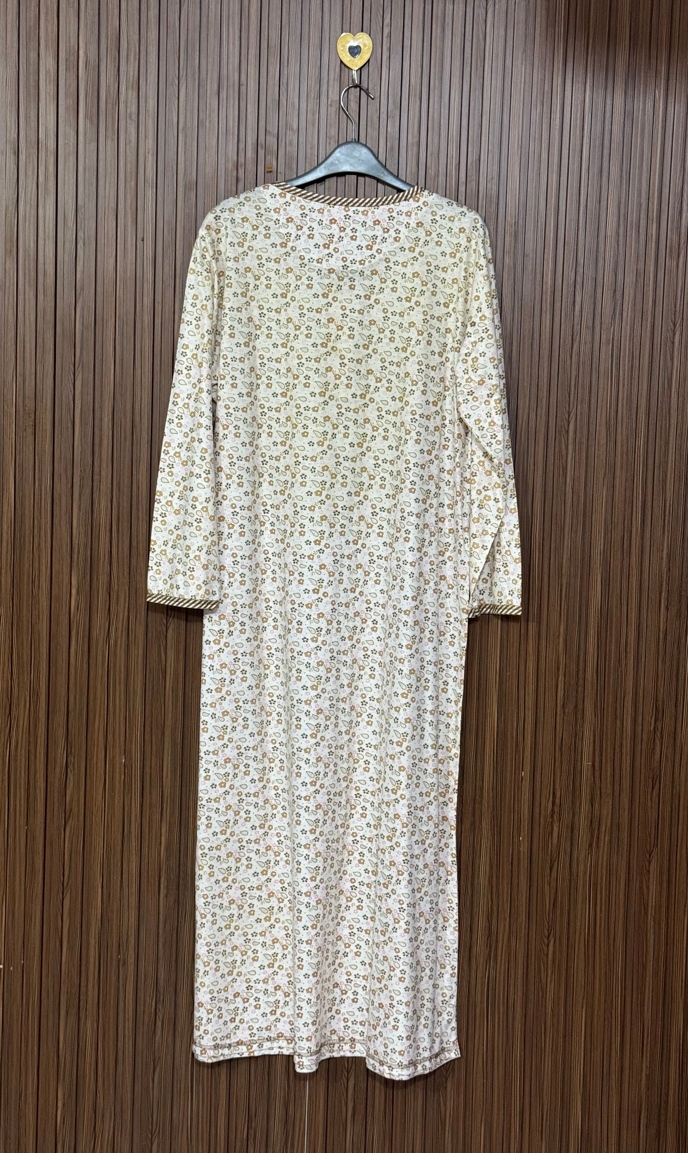 Floral Print Button Long Top