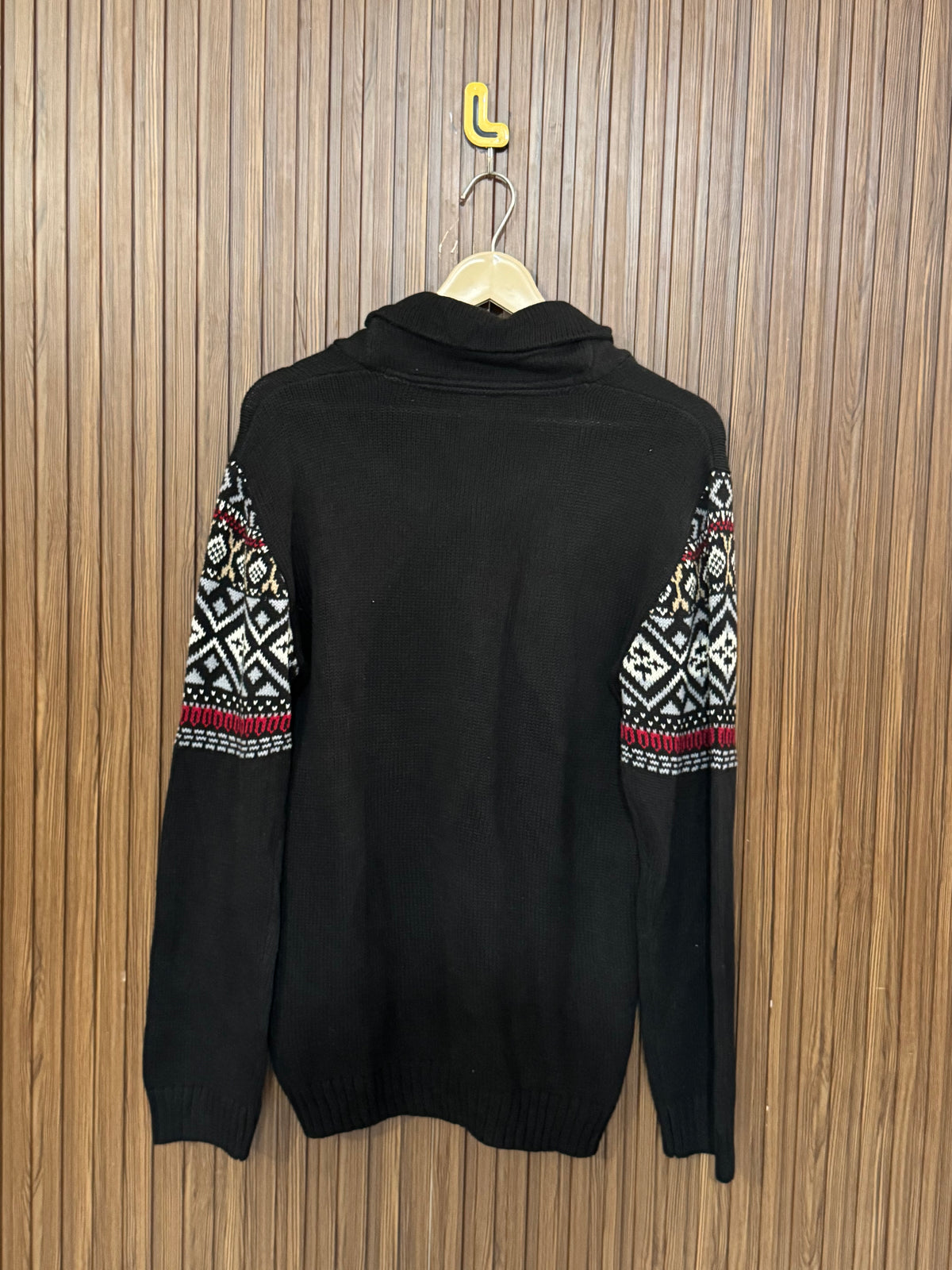Chest 18 Length 27 Check Heavy Sweater