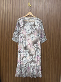 Chest 19 Length 40 Fabric Silk Printed Long Top