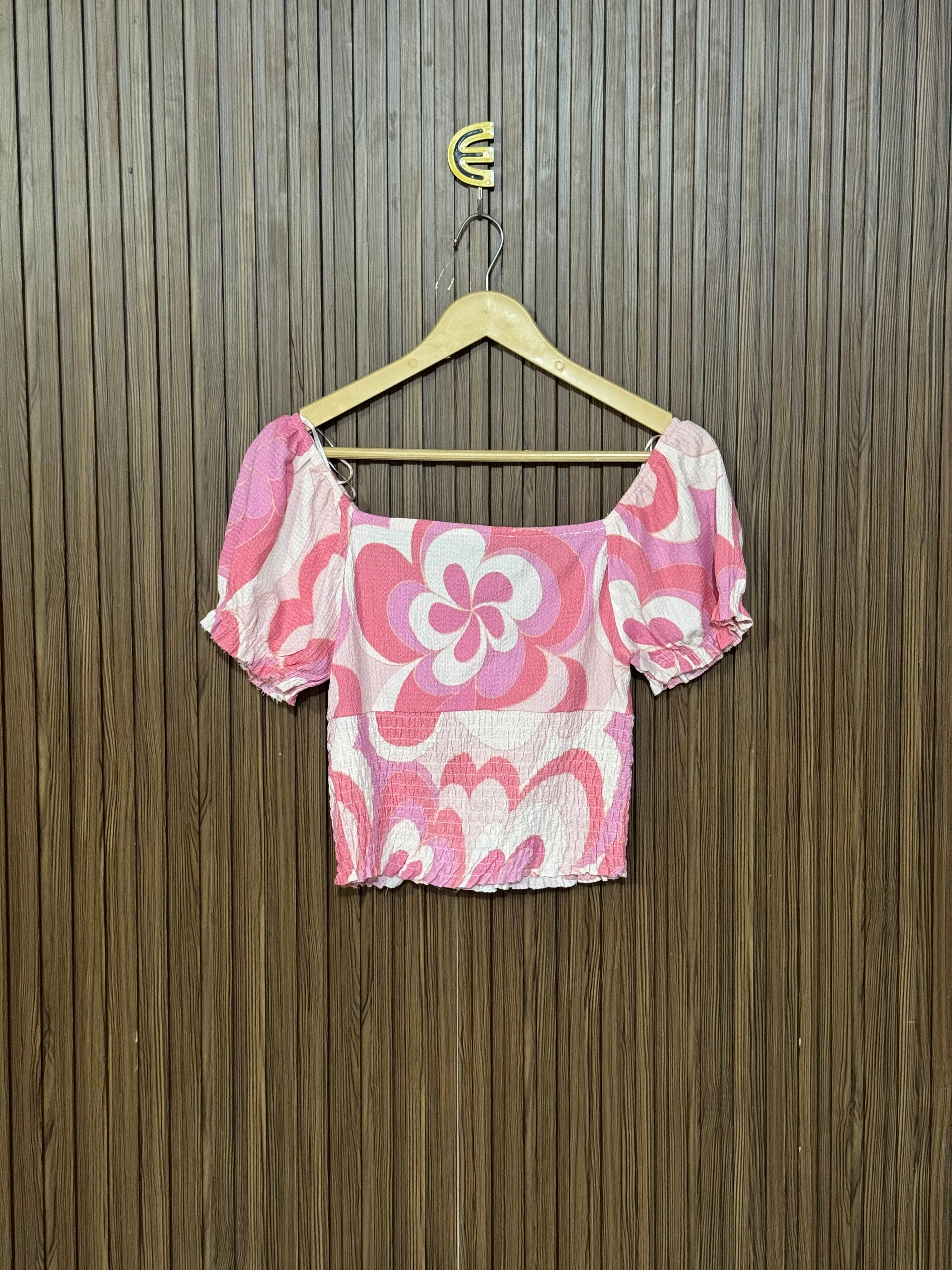 Chest 13 Length 14 Shifon Front Tie Top