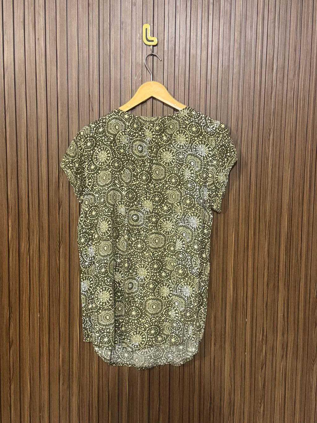 Chest 21 Length 28 Fabric Silk Simple TShirt