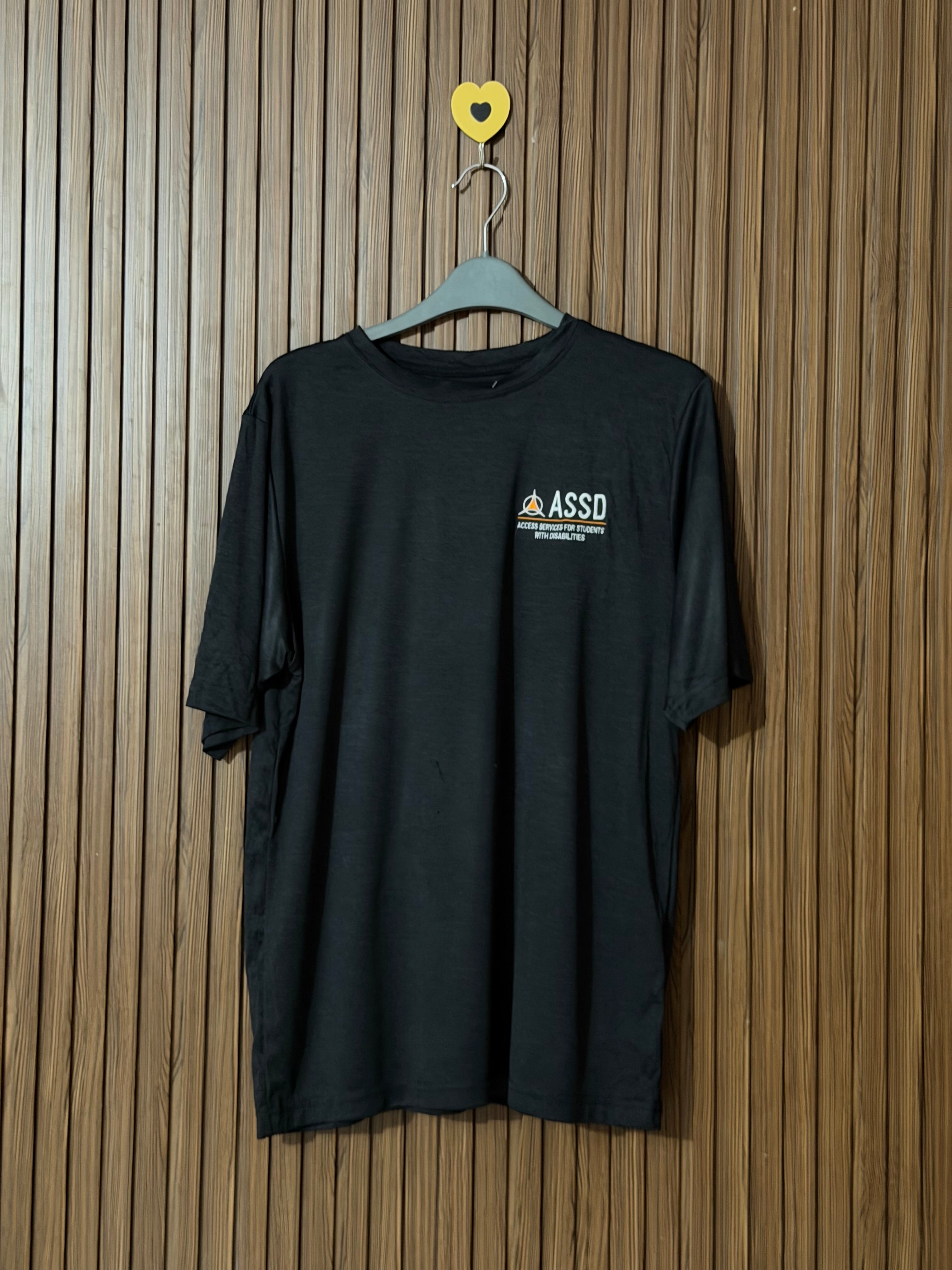 Plain Black Casual Half Sleeves T-Shirt