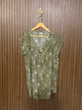 Chest 21 Length 28 Fabric Silk Simple TShirt
