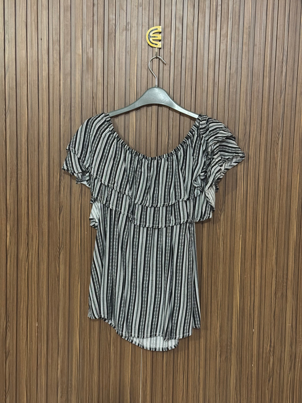 Black & White Striped Sleeveless Top