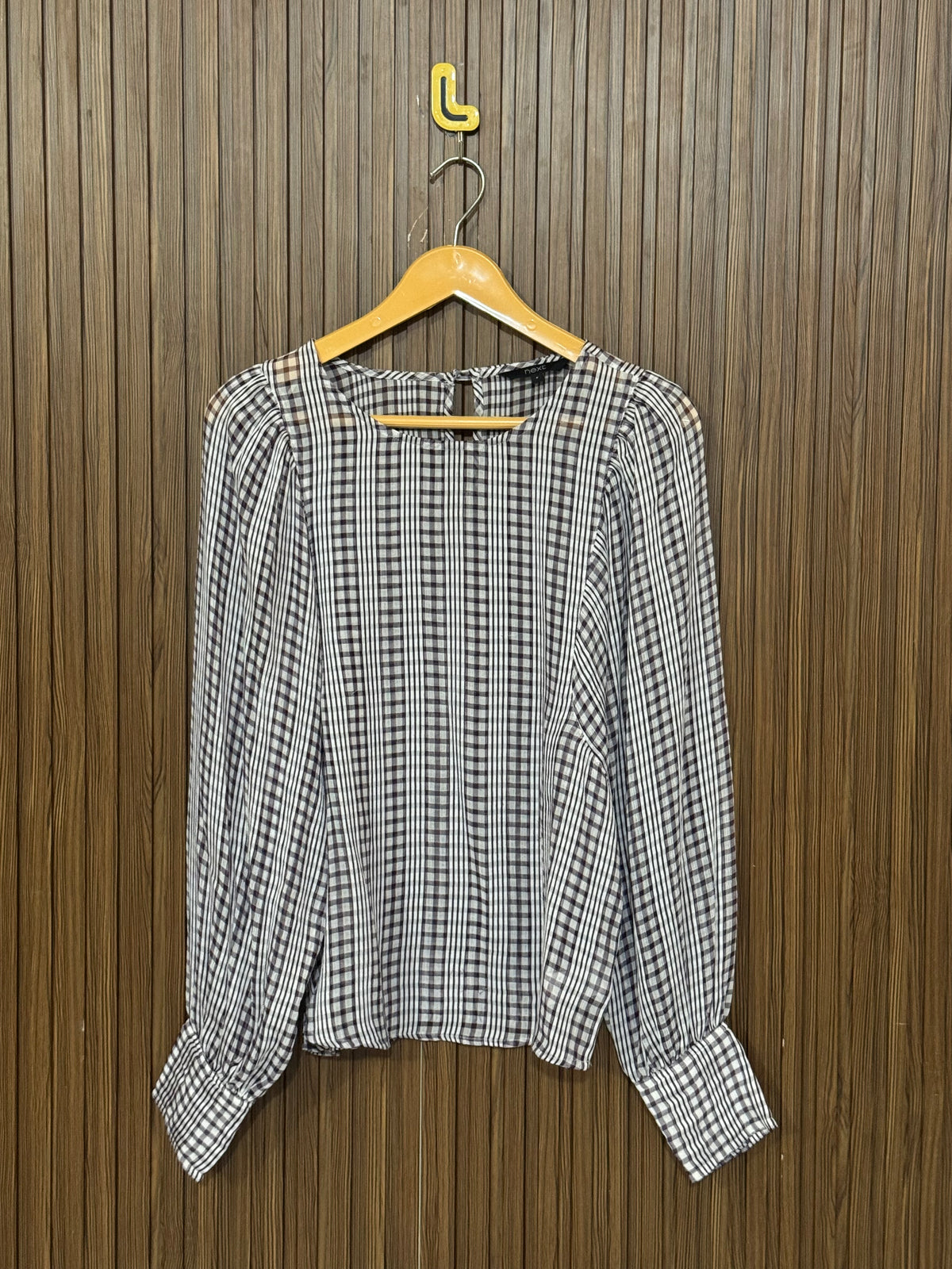 Chest 18 Length 22 Fabric Shifon Check Shirt Full Sleeves