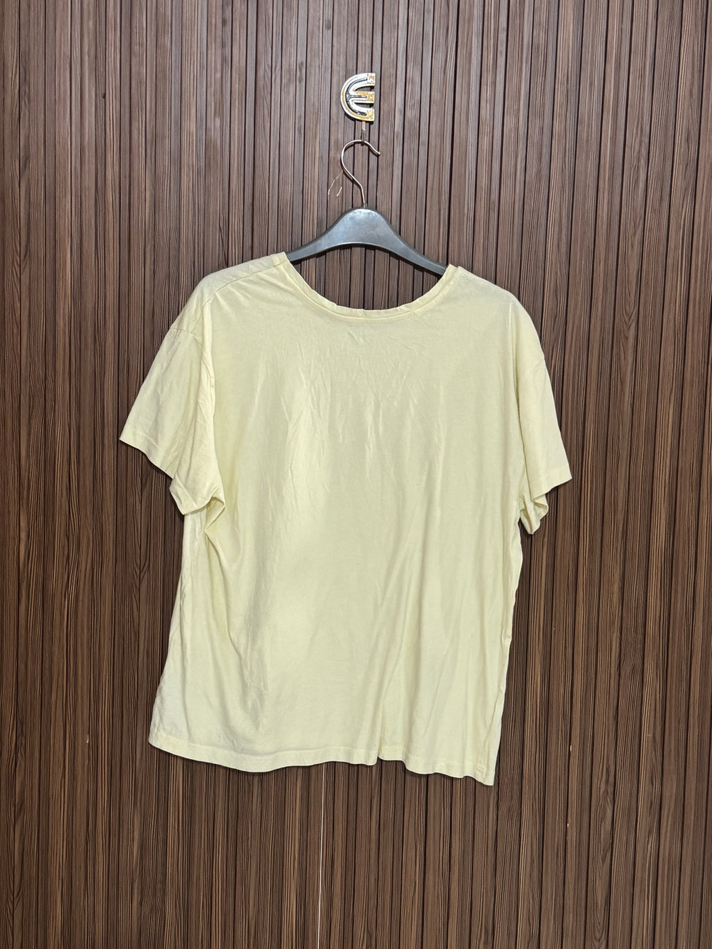 Chest 19 Length 24 Basic Round Shirt