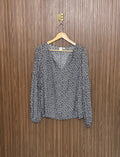 Chest 20 Length 25 Fabric Silk Deep V Neck