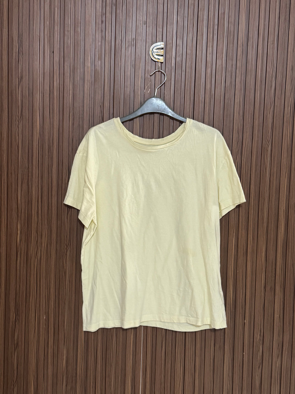 Chest 19 Length 24 Basic Round Shirt