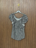 Black & White Striped Sleeveless Top