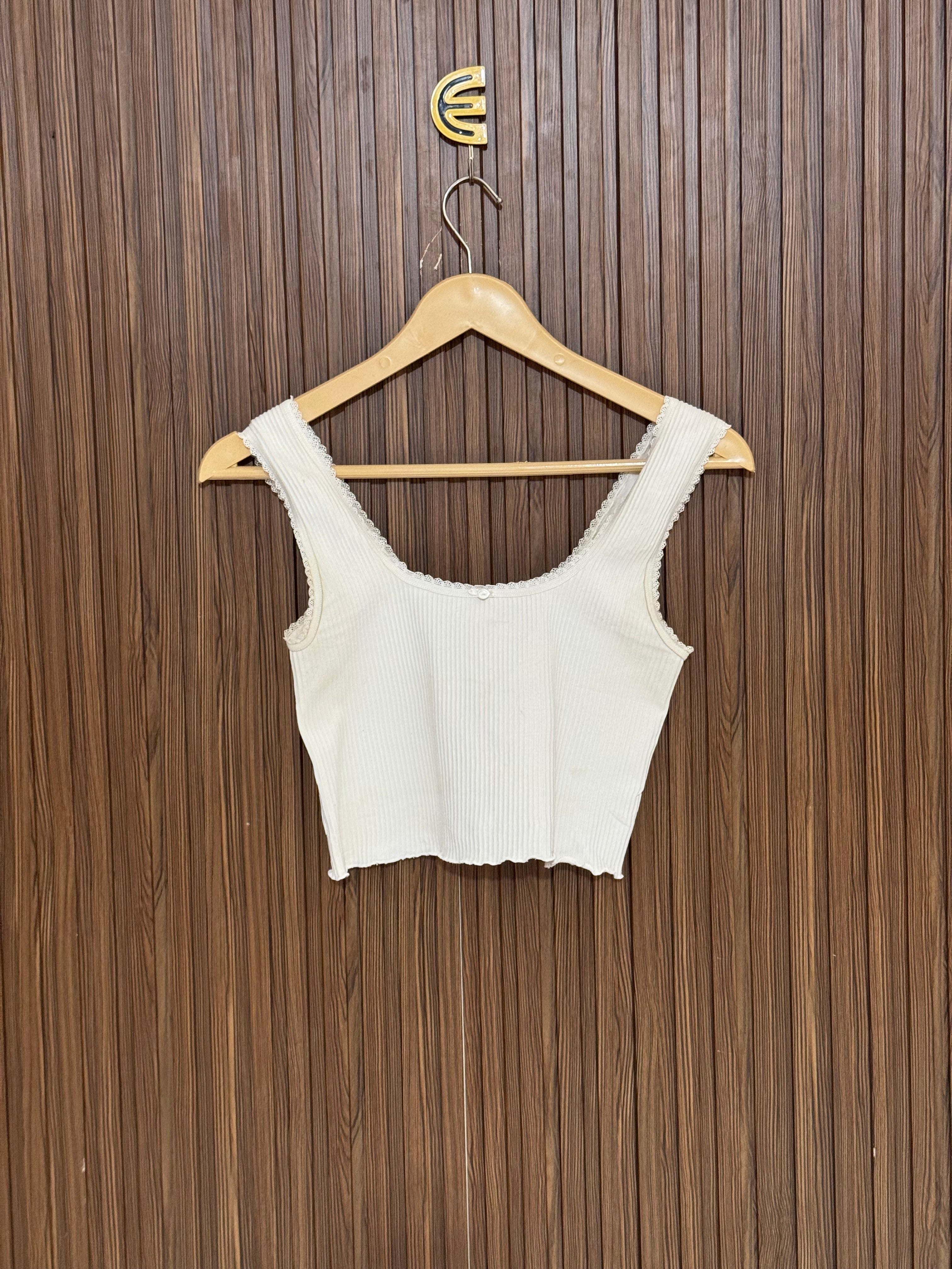 Chest 13 Length 14 Fabric Elastic Opal Charm Crop