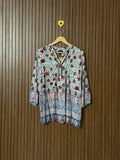 Chest 26 Length 27 Red Floral Casual Top