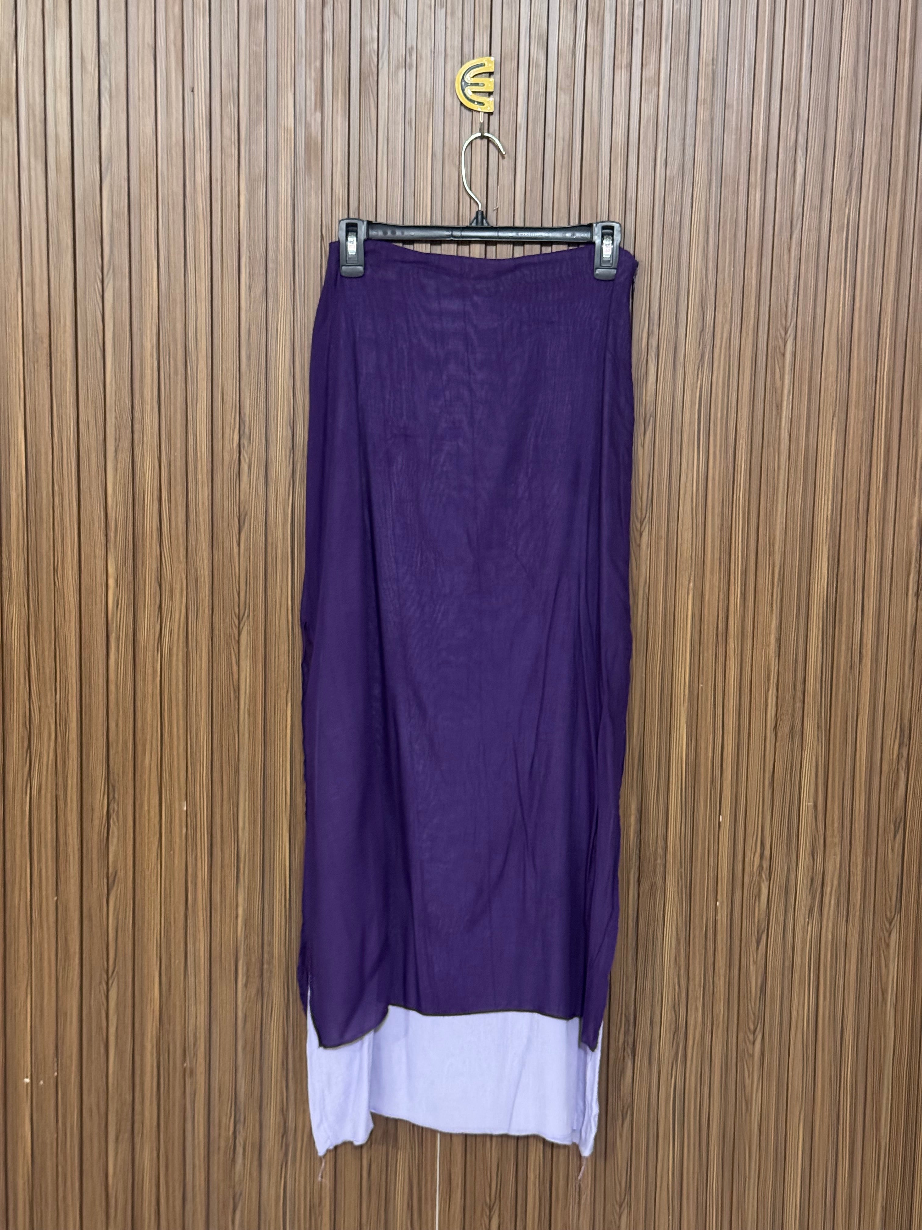 Purple Layered Long Skirt