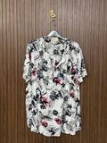 Chest 25 Length 29 Fabric Silk Floral Half Sleeves
