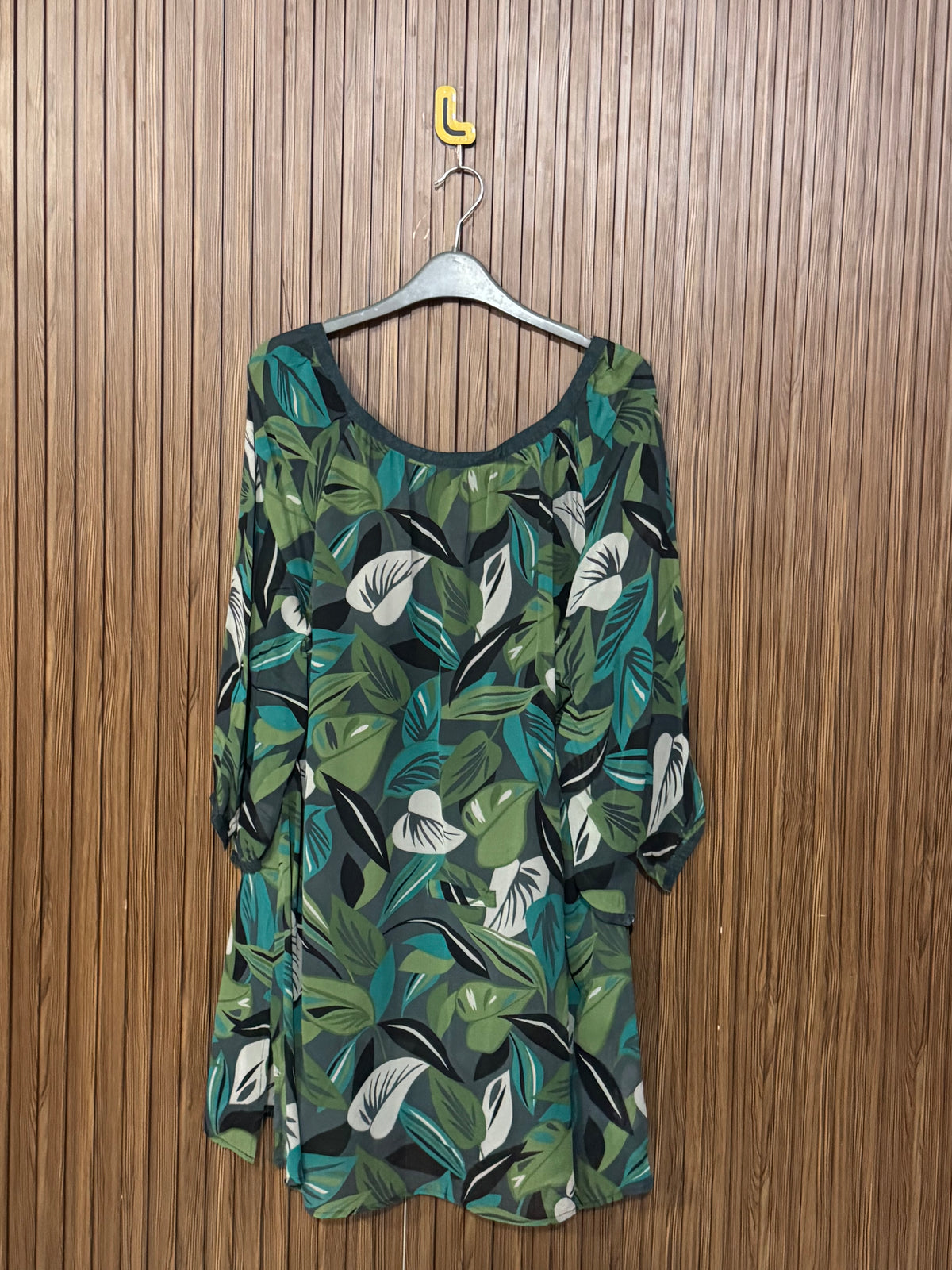 Chest 22 Length 32 Fabric Shifon Ribbed Half Sleeves