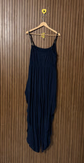 Dark Blue Ruffled Jumpsuit