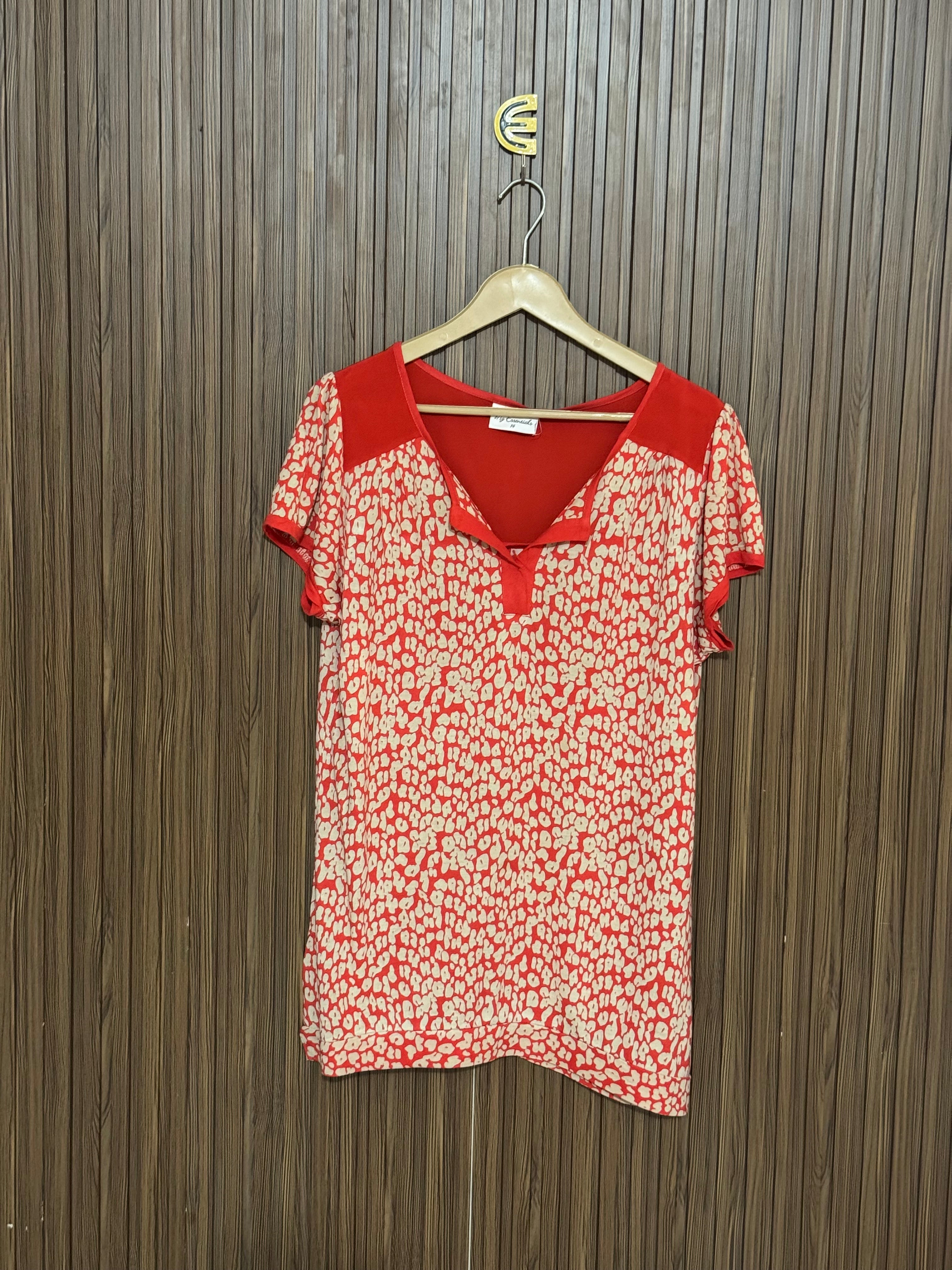Chest 16 Length 26 Leopard Print V-Neck