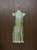 Chest 16 Length 34 Gold Sequin Dress