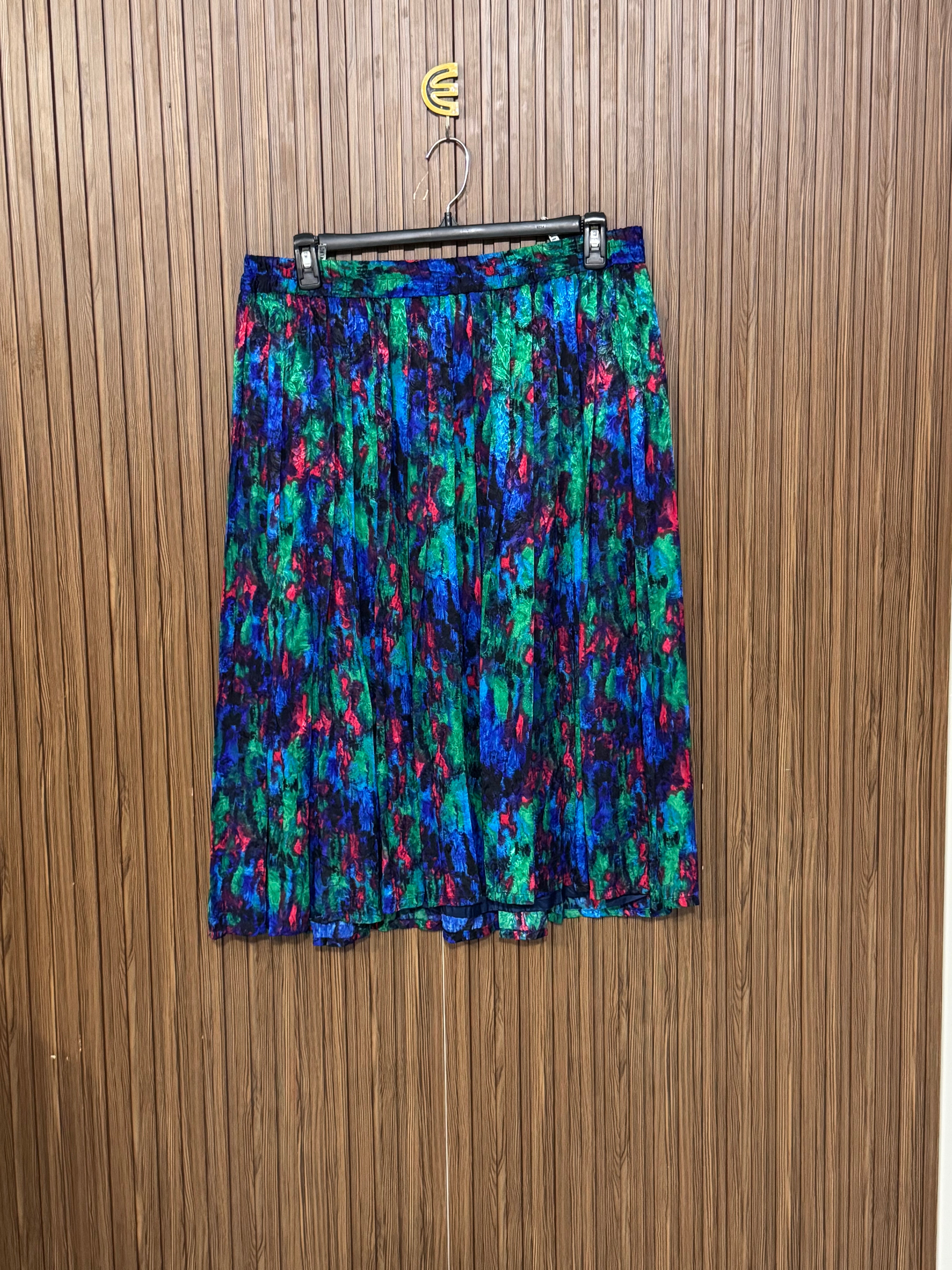 Waist 32 to 40 Length 41 Fabric silk shifon Checked Midi Skirt