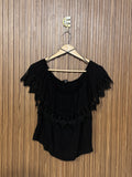 Chest 17 Length 19 Fabrik Shifon Casual Crop Top