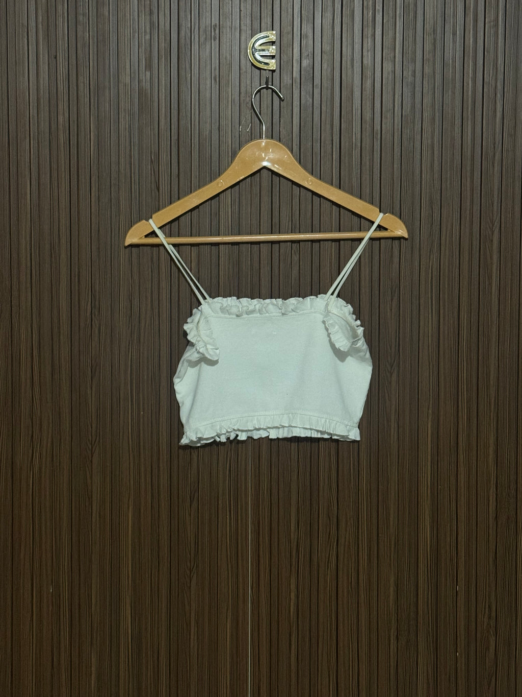 Chest 13 Length 13 White Frill Cami