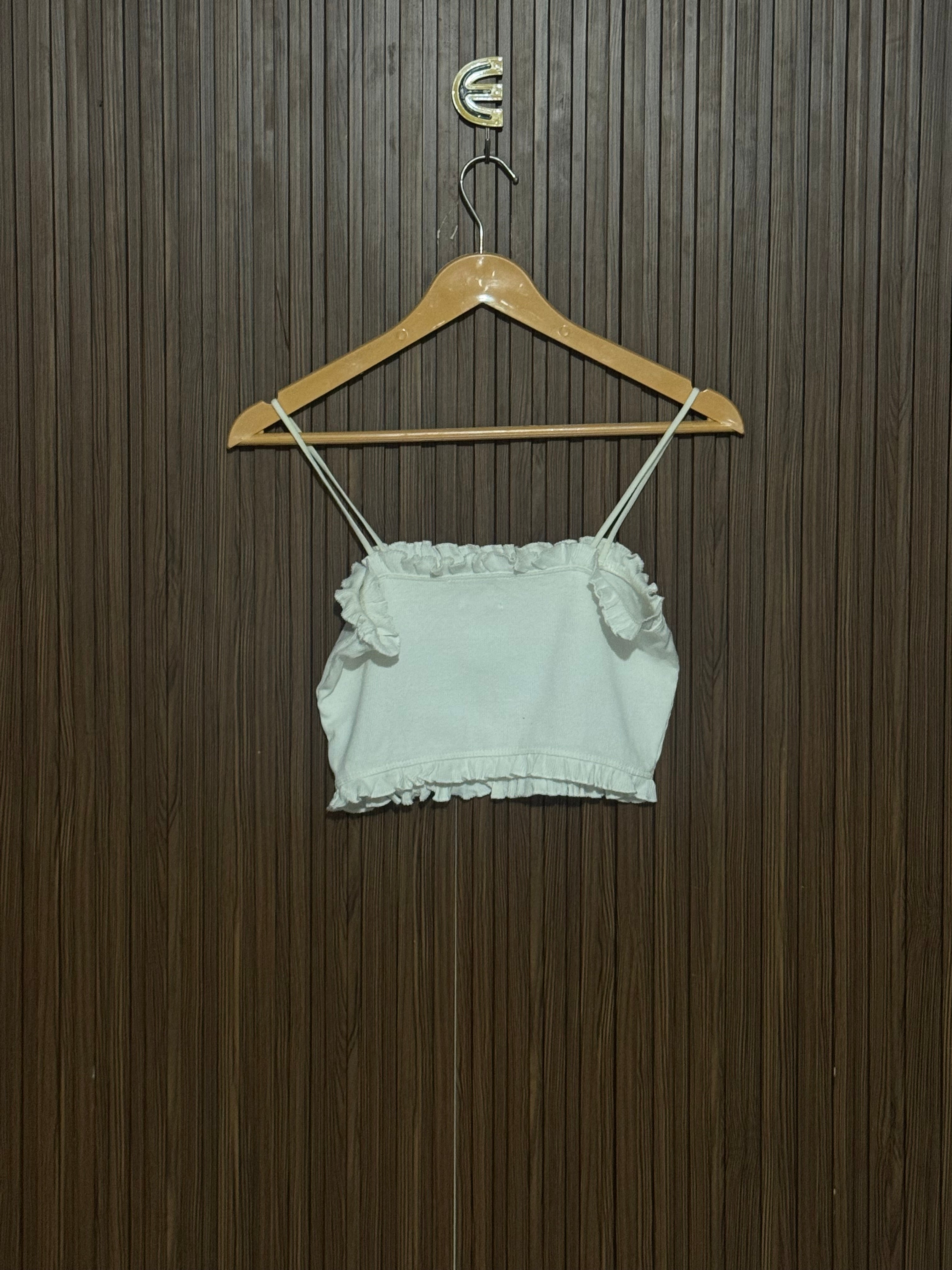 Chest 13 Length 13 White Frill Cami