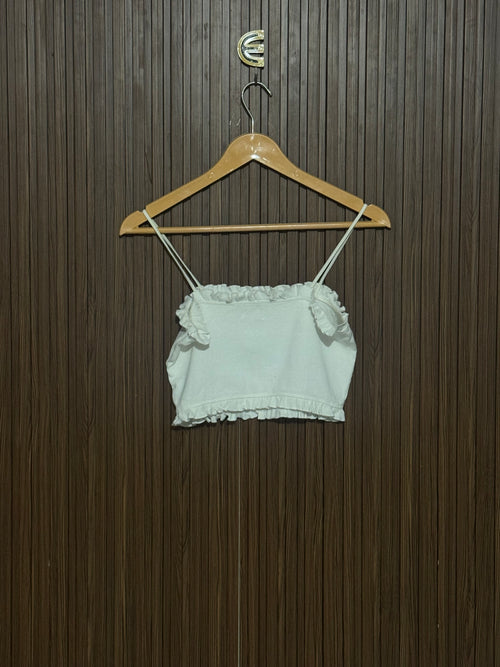 Chest 13 Length 13 White Frill Cami