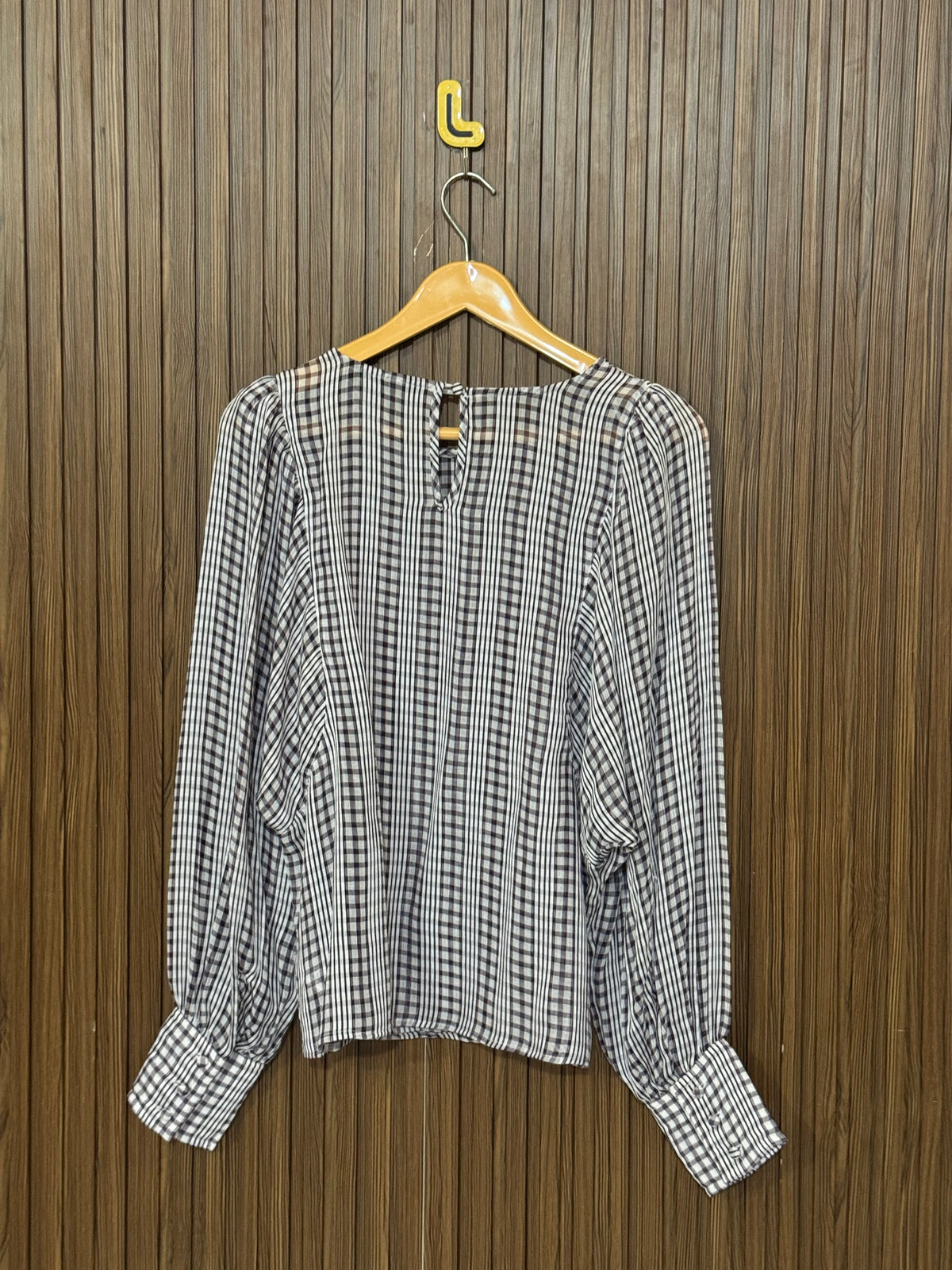 Chest 18 Length 22 Fabric Shifon Check Shirt Full Sleeves