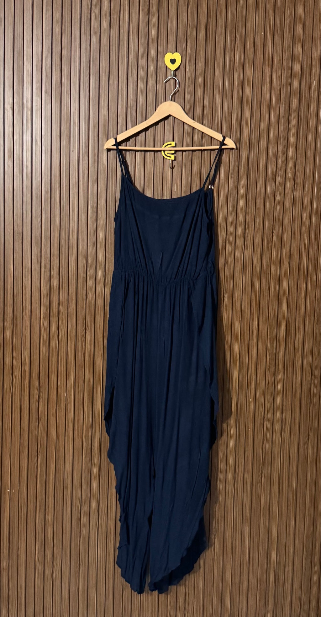 Dark Blue Ruffled Jumpsuit