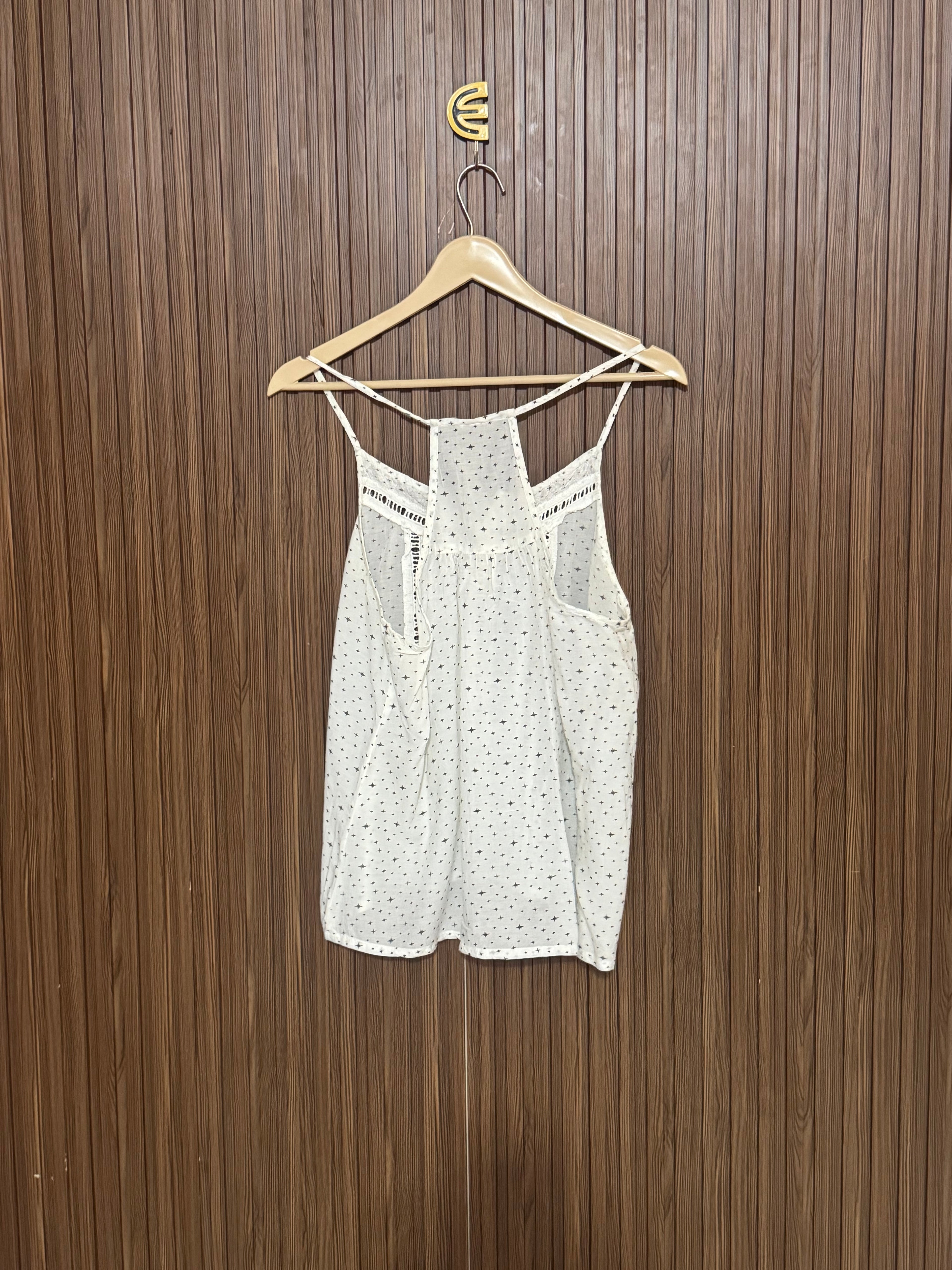 Chest 19 Length 24 Fabric Soft Cotton White Printed Top