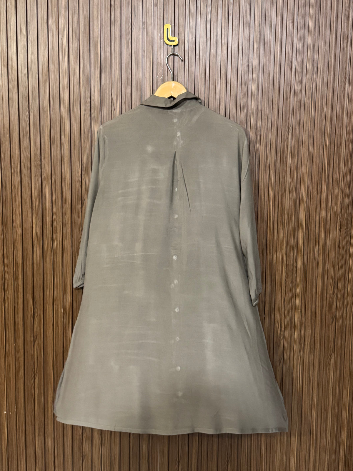 Chest 21 Length 34 Fabric Silk Simple Long Top