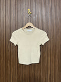 Chest 13 Length 14 Fabric Elastic Trendy Style Crop Top